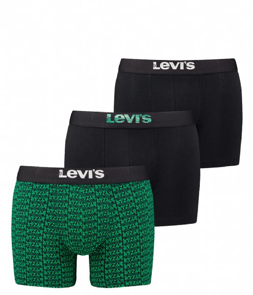 Levi's  Men Giftbox Logo Boxer Brief 3-Pack Green Combo (001)