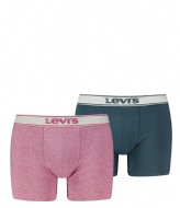 Levi's Vintage Heather Boxer Brief Organic Cotton 2-Pack Pink Combo (007)
