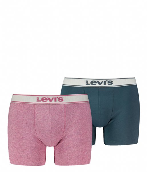 Levi's  Vintage Heather Boxer Brief Organic Cotton 2-Pack Pink Combo (007)