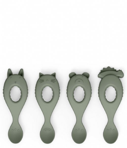 Liewood  Liva Silicone Spoon 4-Pack Faune green (7300)