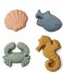 Liewood  Gill Sea Creature Sand Moulds 4-pack Sea creature / Sandy (1032)