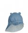 Liewood  Gorm Reversible Seersucker Sun Hat With Ears Y/D stripe: Blue wave/creme de la creme (0940)