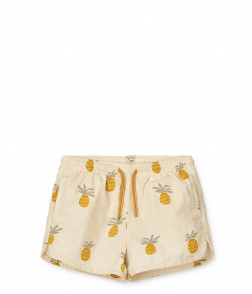 Liewood  Aiden Printed Board Shorts Pineapples / Cloud cream (1869)