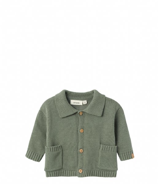 Lil Atelier  Nbmtheo Ls Loose Knit Card Agave Green
