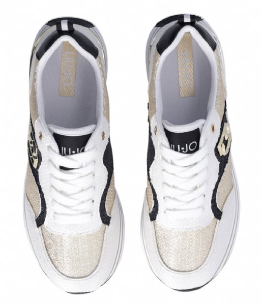 Liu Jo  Maxi Wonder 73 Sneaker White/Black/Light Gold (S3180)