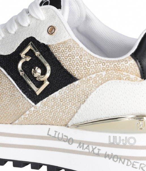 Liu Jo  Maxi Wonder 73 Sneaker White/Black/Light Gold (S3180)