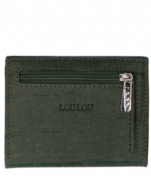 LouLou Essentiels  Wallet Vintage Croco Forrest Green