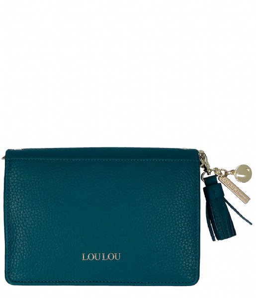LouLou Essentiels  Bag Beau Veau Gold petrol blue (057)