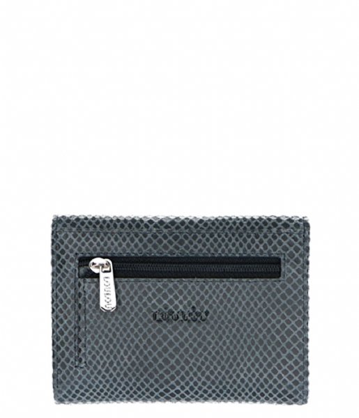 LouLou Essentiels Tri-fold portemonnee SLB Queen blue grey (008)