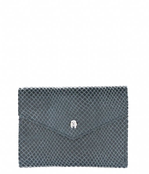 LouLou Essentiels Tri-fold portemonnee SLB Queen blue grey (008)