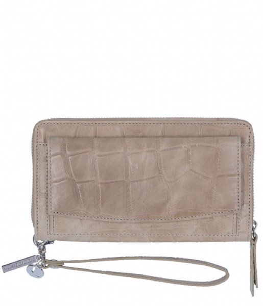 LouLou Essentiels Ritsportemonnee Vintage Croco Taupe (024) LouLou Essentiels Ritsportemonnee Vintage Croco Taupe (024)