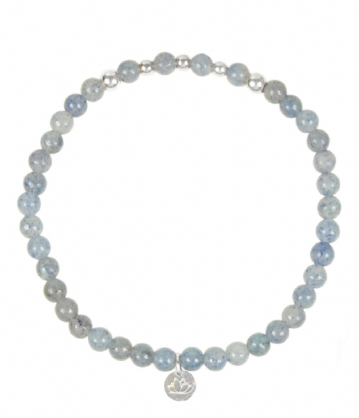 MAS Jewelz  Armband Blauwe Kwarts Beads blauwe kwarts & zilver