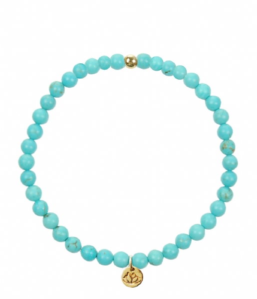 MAS Jewelz  Armband Turquoise Plain turquoise & goud