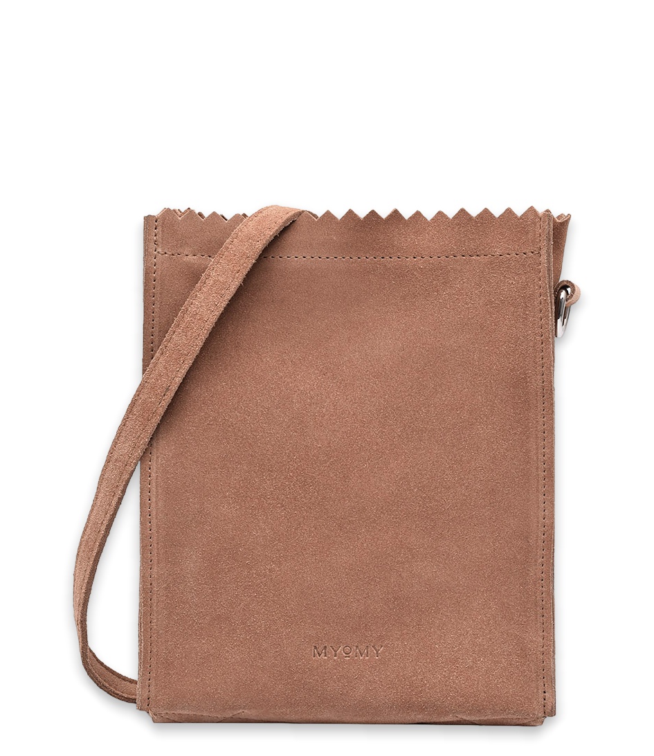 MYOMY Handbag Bag Baggy Medium Suède Camel (1061-75) | Little Green Bag
