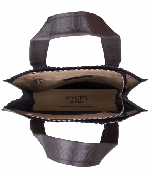 MYOMY  My Paper Bag Zipper Long Handles New anaconda black (10273062)