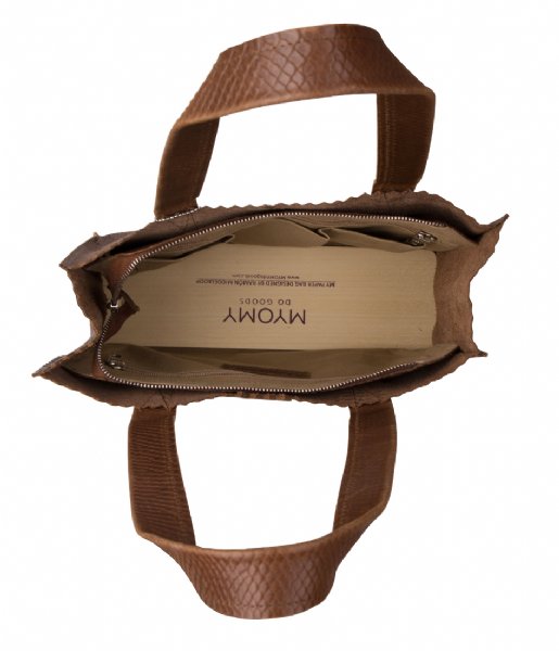 MYOMY  My Paper Bag Handbag anaconda brandy (10573048