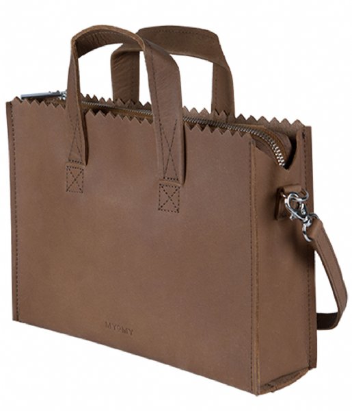 voor krijgen voor MYOMY Crossbodytas My Paper Bag Mini Handbag Crossbody hunter mid brown  (10760001) | The Little Green Bag