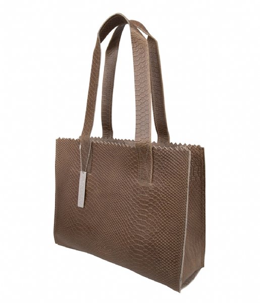 MYOMY Schoudertas MY PAPER BAG Handbag Lizard Desert MYOMY Schoudertas MY PAPER BAG Handbag Lizard Desert