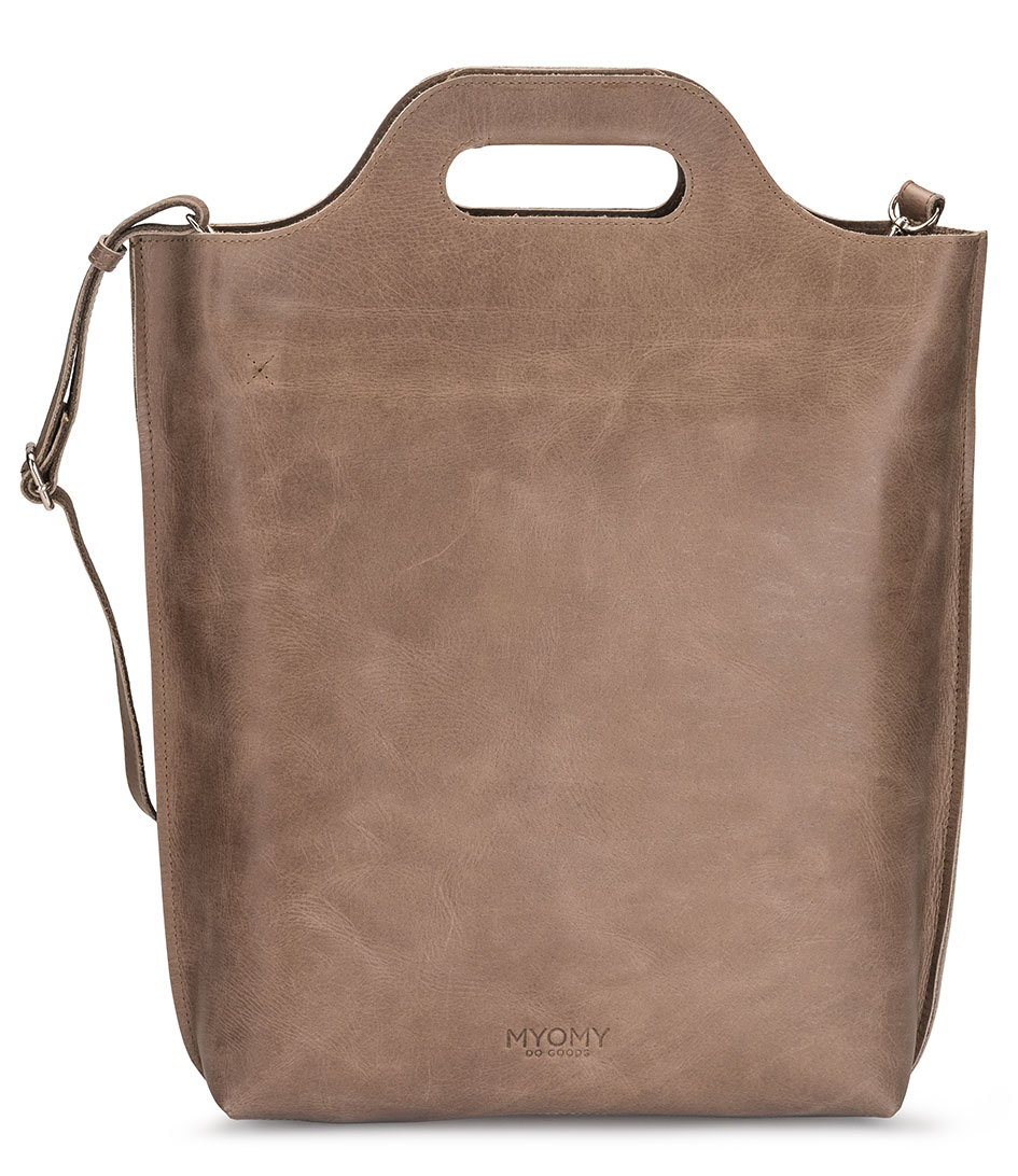 werkzaamheid pak binnen MYOMY Handbag Carry Shopper hunter waxy taupe (80241239) | The Little Green  Bag