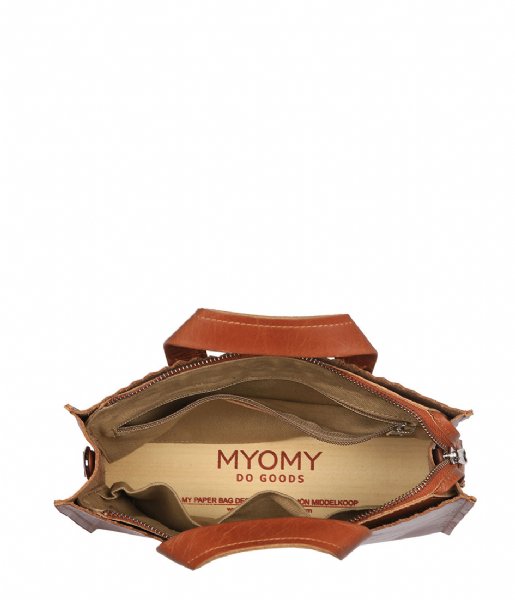 MYOMY  My Paper Bag Handbag Crossbody hunter waxy cognac (1067-6034)
