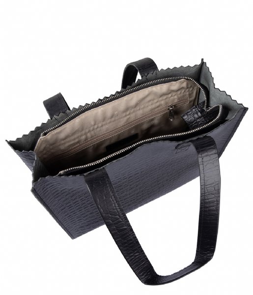 MYOMY Schoudertas MY PAPER BAG Handbag croco black (10573014)