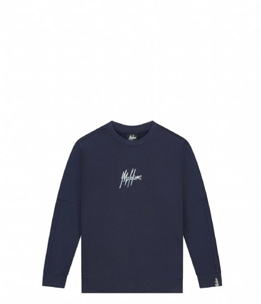 Malelions  Junior Split Essentials Sweater Navy/Light Blue (311)