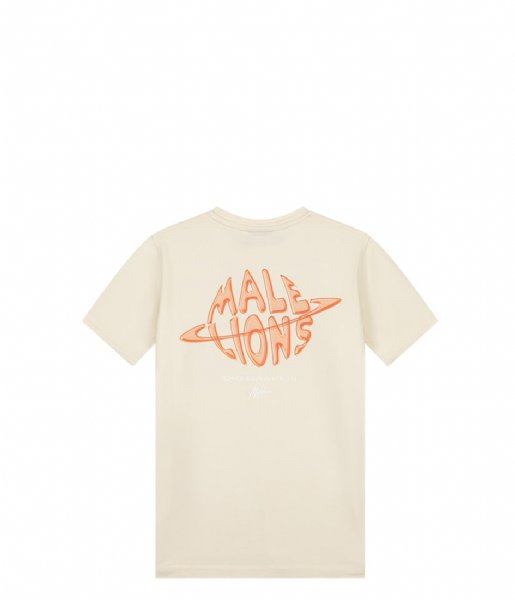 Malelions  Junior Space T-Shirt Beige-Orange (523)