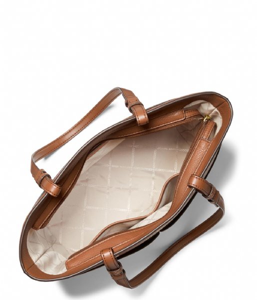 Michael Kors Shopper Bedford Medium Top Zip Pocket Tote Luggage (230)