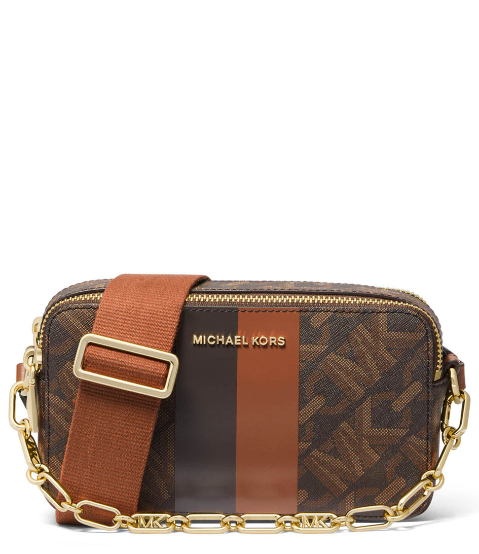 Michael Kors Double Zip Small Pocket Camera Bag Crossbody $228 Oat