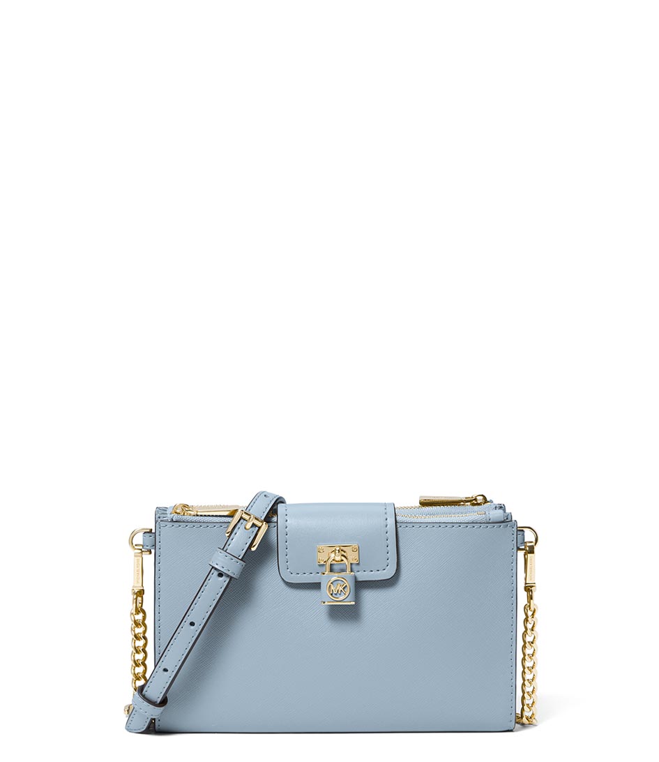 Túi Michael Kors Karlie Small Leather Crossbody Bag in Pale Blue | XaXi
