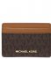 Michael Kors Ritsportemonnee Jet Set Card Holder Brown (200)