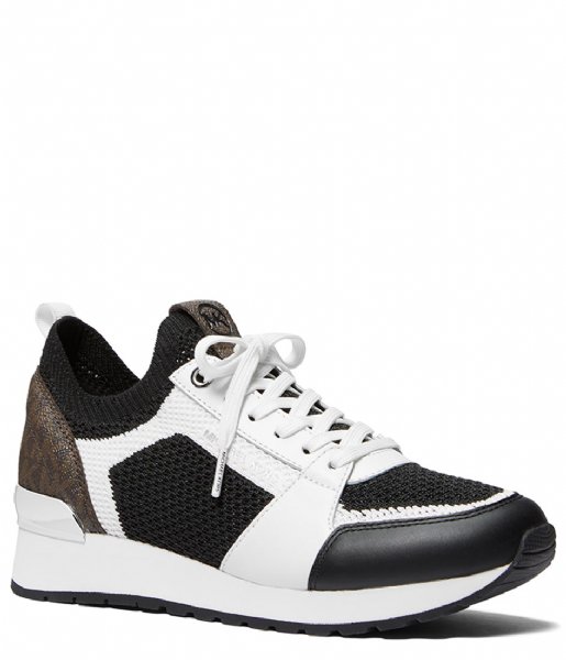 Michael Kors Sneakers Billie Knit Trainer Black Optic White (012)