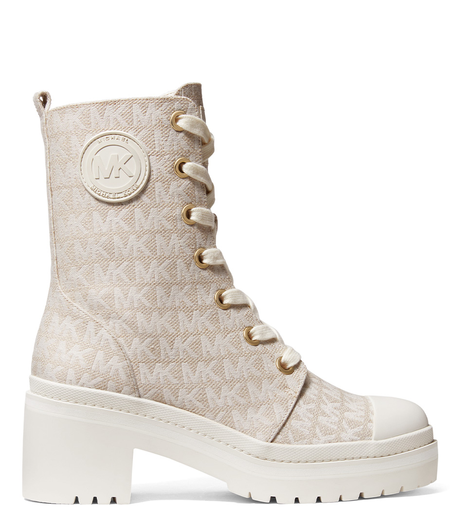 Michael Kors Lace-up boots Corey Bootie Nat Lt Cream (959) | The Little  Green Bag