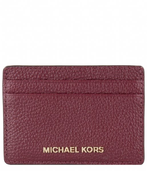 Michael Kors  Card Holder oxblood & gold hardware