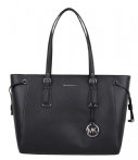 Michael Kors Handtassen Voyager Medium Top Zip Tote Zwart michael kors kopen in de aanbieding