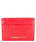 Michael Kors Portemonnees Mercer Card Holder Rood michael kors kopen in de aanbieding