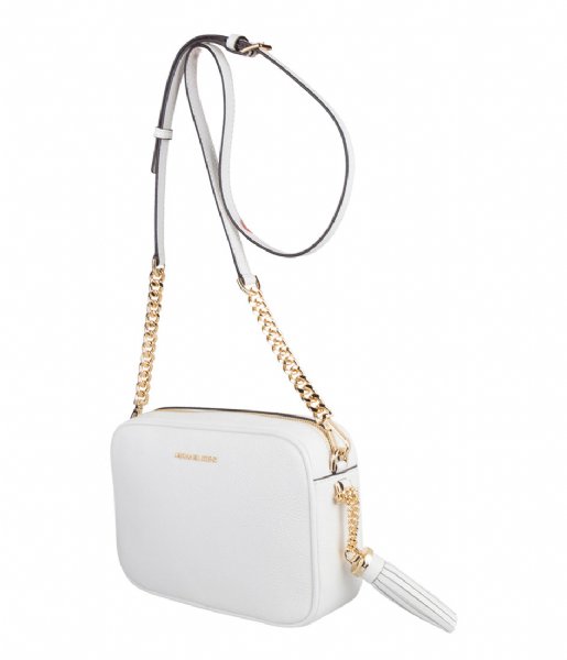Michael Kors  Medium Camera Bag optic white & gold hardware