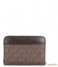 Michael Kors  Coin Card Case brown black & gold colored hardware