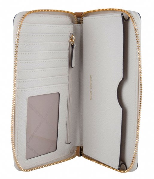 Michael Kors  Jet Set Large Flat Phone Case vanilla & gold hardware