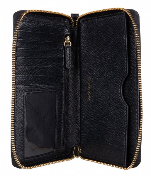 Michael Kors  Jet Set Large Flat Phone Case black & gold colored hardware