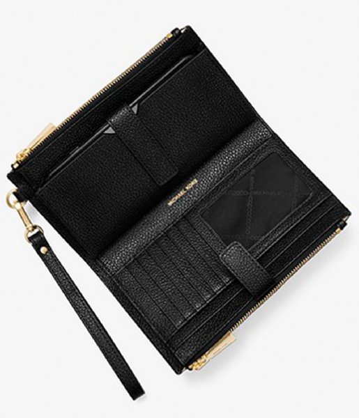 Michael Kors Clutch Double Zip Wristlet black & gold colored hardware Michael Kors Clutch Double Zip Wristlet black & gold colored hardware