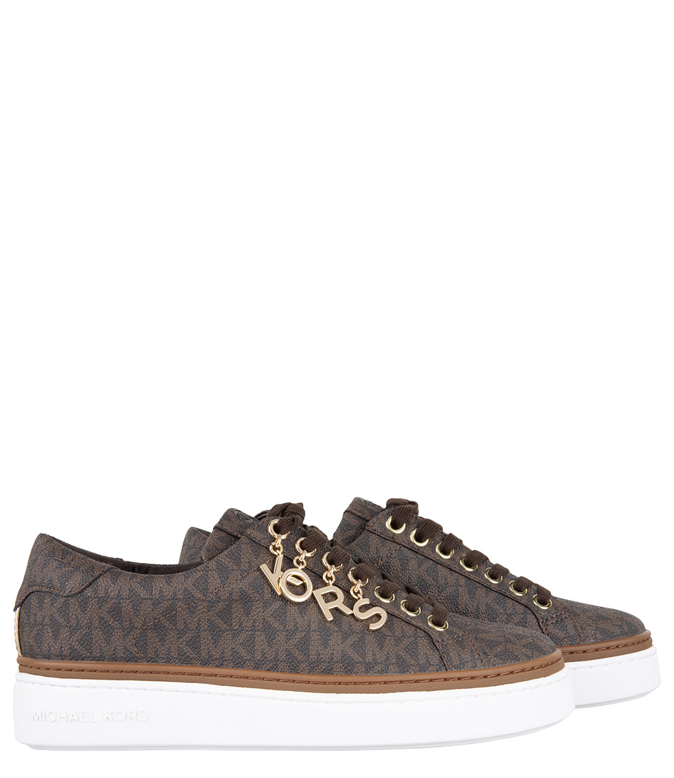 Michael Kors Sneakers Chapman Lace Up Brown (200) | The Little Green Bag
