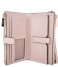 Michael Kors Bi-fold portemonnee Double Zip Wristlet Soft pink & gold hardware