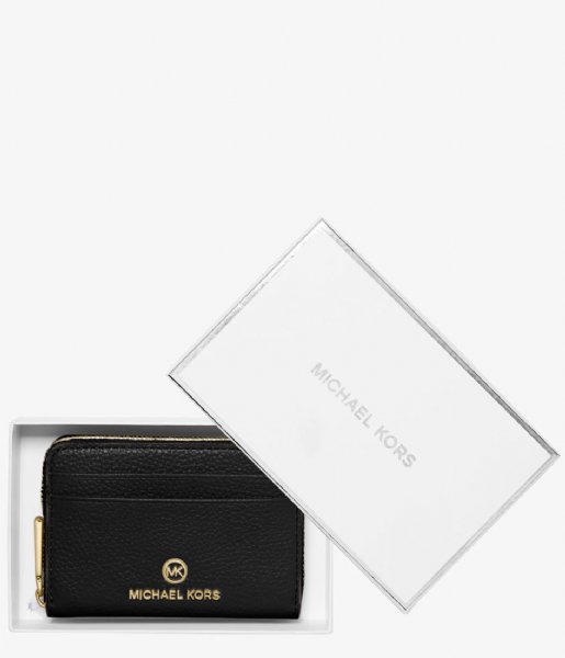 Michael Kors Ritsportemonnee Jet Set Small Za Coin Card Case Black (1)