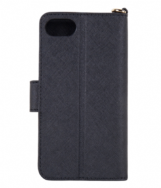Michael Kors  Electronic Leather Folio Case Tab iPhone 7 black & gold hardware