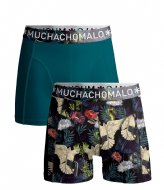 Muchachomalo 2-pack Shorts Baretta Blue Hawai Print Blue (1)