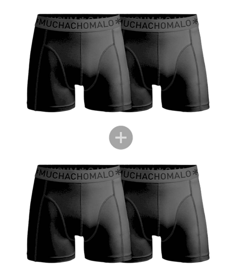tetraëder Gemakkelijk Alice Muchachomalo Boxershorts Combi 2x2-pack Shorts Microfiber Black Black Black  Black (MICR10) | The Little Green Bag