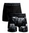 Muchachomalo  2-pack shorts Elephant Norway Print Black (01)