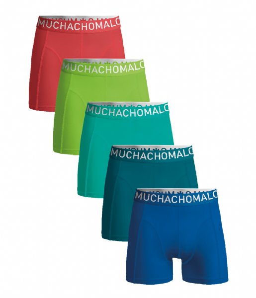 Muchachomalo  5-Pack Light Cotton Solid Blue Green Green Green Red