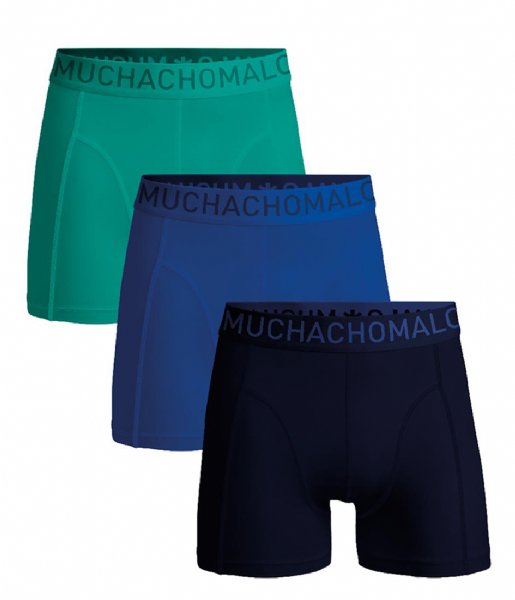 Muchachomalo  3-Pack Boxer Shorts Microfiber Blue Blue Green